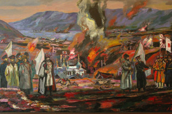 Сдача Порт-Артура 2 января 1905 года. 2004. Холст, масло, 140х240